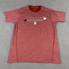 Indiana Hoosiers Basketball T-Shirt Mens Medium Red Crew Neck Short Sleeve Fan