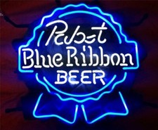 New Pabst Blue Ribbon Beer 20"x16" Neon Sign Light Lamp Bar Pub Wall Decor Glass