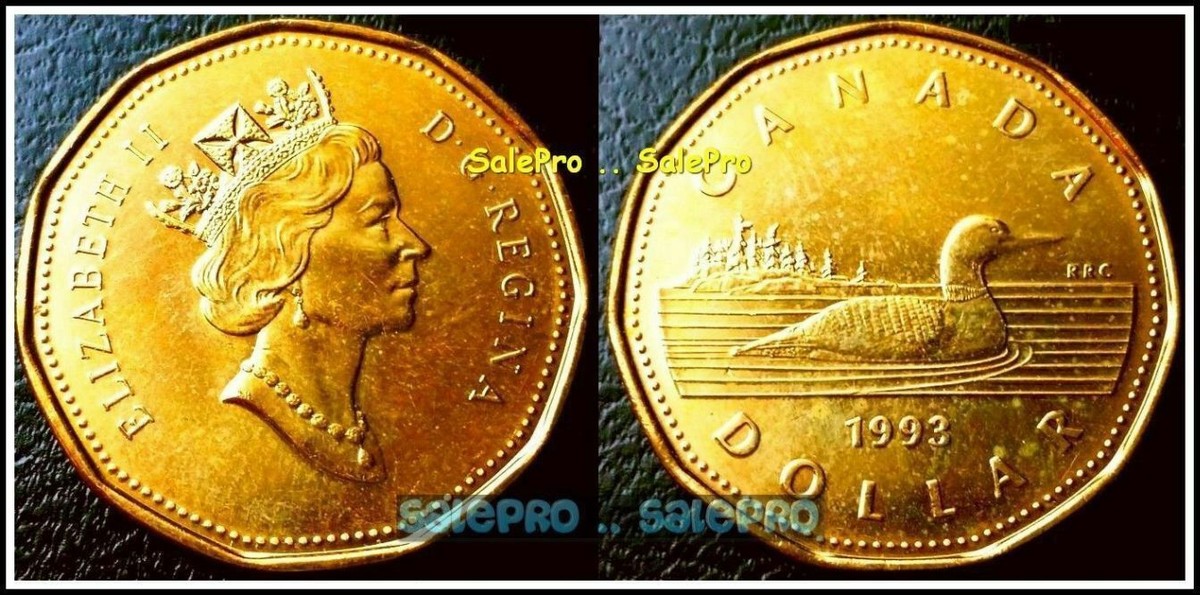 CANADA 1993 CANADIAN NEW MOON FIRST LOONIE QUEEN ELIZABETH II $1