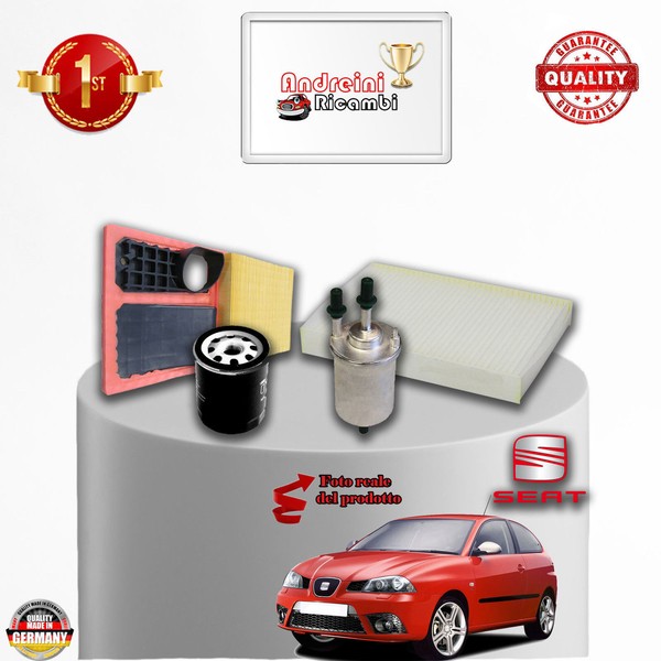 Set Service 4 Filter Seat Ibiza IV 1.4 16V 63KW 86CV Von 2008-> 2009-image