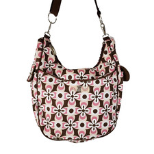 Bumble Collection Chloe Convertible Diaper Bag Chocolate Brown Pink