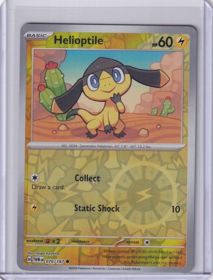 Helioptile Reverse Holo #70 Pokemon Twilight Masquerade 2024 TCG