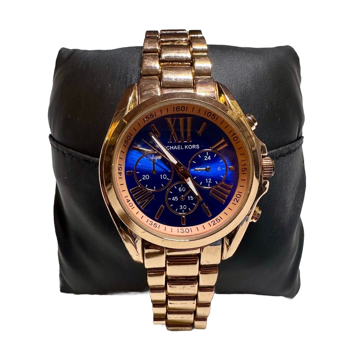 Michael Kors Chronograph Blue Dial Rose Gold-Tone Unisex  display picture 1