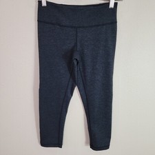 Zella Crop Leggings Inside Pocket Workout Yoga Gray Size XS Crop