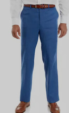 Chaps Straight Leg Chino Pants Flat Front Cotton Blue Size 33W 32L