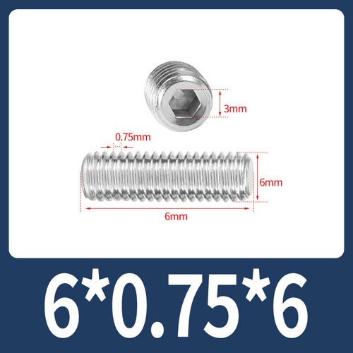 Flat Point Grub Screws Stainless Steel Fine Thread Pitch Allen Set Screw M6-M16 - Picture 7 of 85