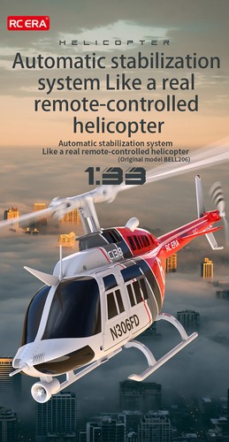 RC ERA C138 Bell-206 RC Hubschrauber 1/33 3D 6CH Gyro Optischer Fluss Aircraft - Bild 7 von 25