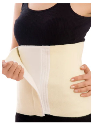 KÖRPERTHERAPIE WÄRMER THERAPEUTISCHES WOLLKORSETT OFFEN NACKTE VORNE WEISS 40,002