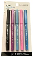 Cricut Infusible Ink 0.4Watercolor Splash Heat Activated Black,Teal,Pink,Aster,B