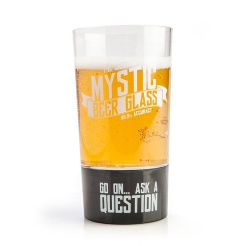 MYSTIC BEER GLASS Answers To Life's Questions Do Lay At The Bottom Of The Glass - Picture 3 of 10