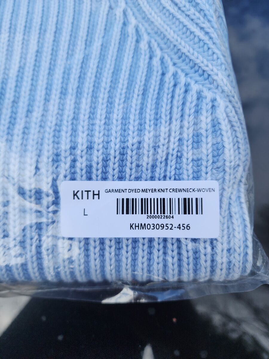 Kith Garment Dyed Meyer Knit Crewneck in Woven Colorway Kith Garment Dyed Meyer Knit Crewneck in Woven Colorway