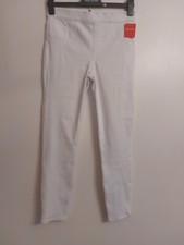 Nowy Spanx Medium Reg White Jeanish Stretch Skinny Tummy Control Legginsy Kieszenie