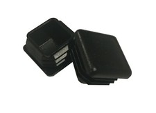 1-1/4" x 1.25 Square Ribbed Plastic Post End Cap Glide Plugs for 14-20ga Tubing