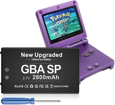 GBA Sp Battery, Upgraded 2800mAh Ultra High Capacity Rechargeable Lithi