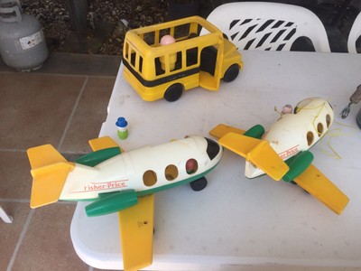 fisher price school bus and airplane