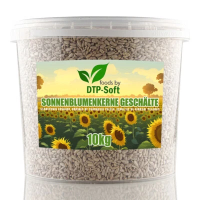 10kg Sonnenblumenkerne geschält Bruch Streufutter Vogelfutter Wildvögel Eimer 10