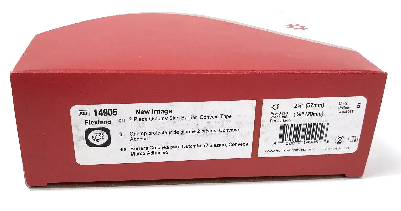 Hollister 14905 New Image Skin Barrier 2-1/4 Flange Expires 05/2029