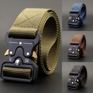 Adjustable Men Military Belt Buckle Combat Waistband Tactical Rescue Rigger CHW
