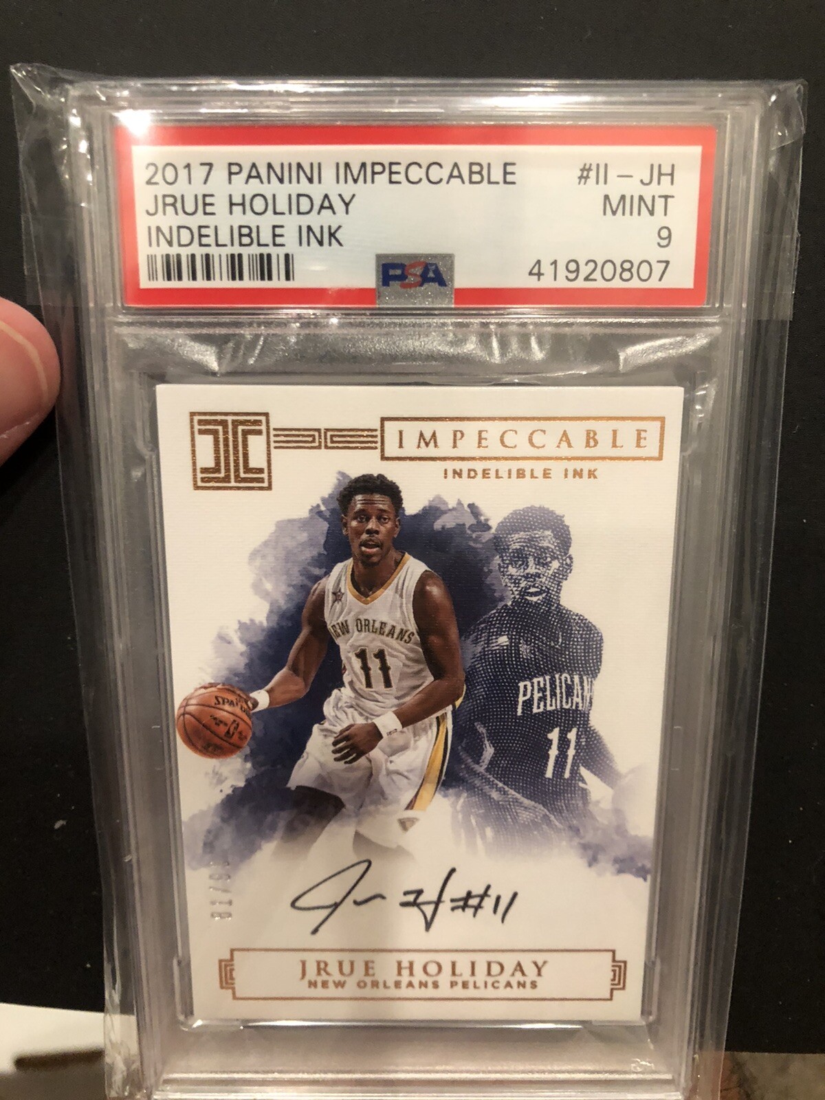 Jrue Holiday auto - PSA 9 - /99 