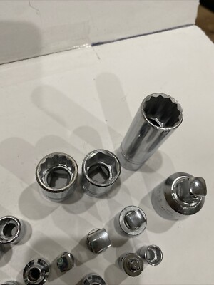 Proto Professional & Williams Socket Chrome Lot.  14 Pieces. 13/16 Deep. 13/16