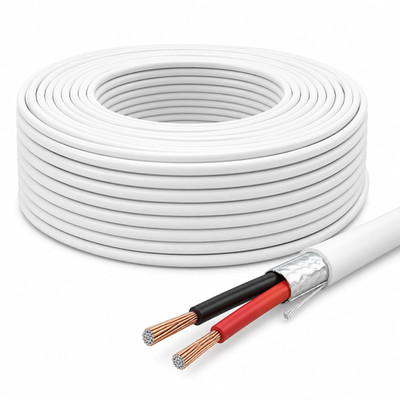 22/2 Security Burglar Alarm Wire Cable, 500ft CCA, CL2/CL3 Shielded & Unshielded