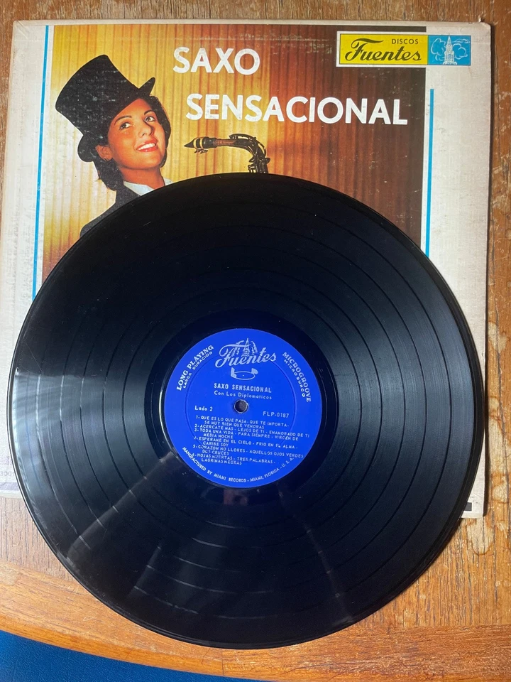 LOS DIPLOMATICOS - SAXO SENSACIONAL - LP LATIN JAZZ 1964 Fuentes Discos - Image 4 of 4