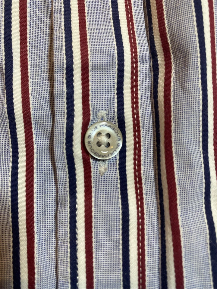 Blue Harbour Long Sleeve Shirt Button Up Size Large Relaxed Fit - Image 4 of 4