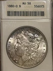 1880 O Morgan Dollar Tough Date Old Anacs Soapbox AU58