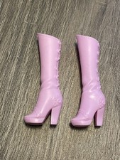 Barbie Doll Fashionistas Fashion Fever Pink Wedge Boots Shoes Lace Up Back