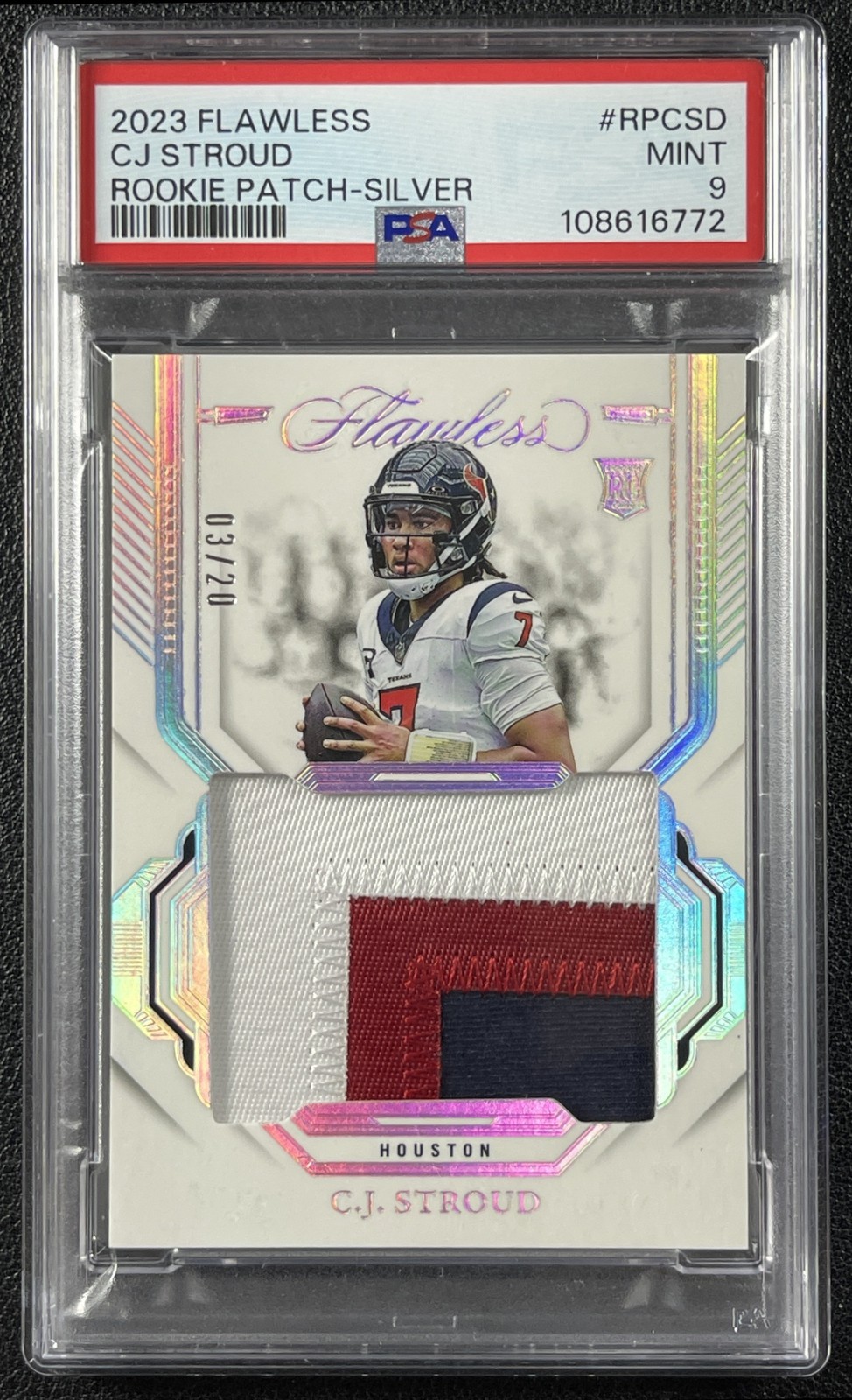 CJ Stroud Panini Flawless Rookie Patches #RPCSD Silver