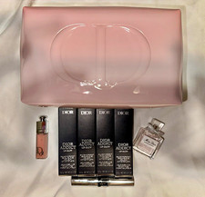 Dior 7pc Set Lip Balm  Gloss, Mascara, Mini Perfume, Bag Pink 001/020