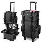 BYOOTIQUE 2in1 Makeup Case Train Box Cosmetic Organizer Rolling Trolley Gift — photo 1