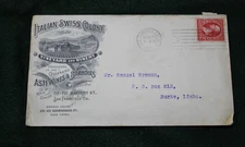 1901 Philatelic Cover Italian Swiss Colony Vineyard & Winery Sonoma Ca.