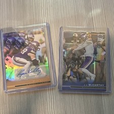 Panini Pristine Football Vikings Ryan Kelly Autographed Card & JJ McCarthy 30/49