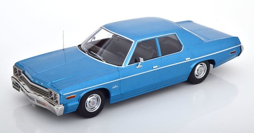 Kk Scale 1/18 Dodge Monaco 1974 Blue Metallic Die-Cast