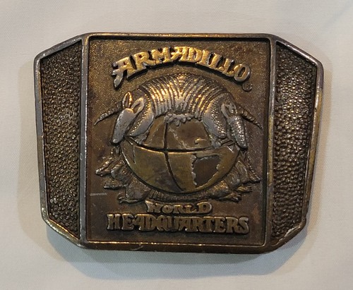 Authentic Original Armadillo World Headquarters Belt Buckle, Talena Buckle Co