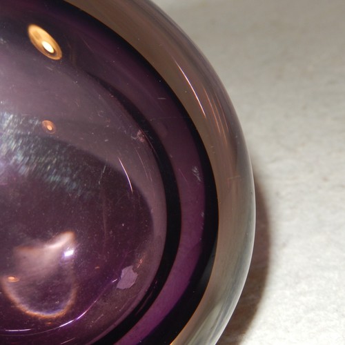1955 Signed Holmegaard PER LUTKEN Sommerso Glass AMETHYST Vase Water Drop Bubble - Picture 7 of 9