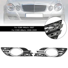 Front Fog Light Grill Chrome Trim Cover Set Fit Mercedes-Benz E-CLASS W211 07~09