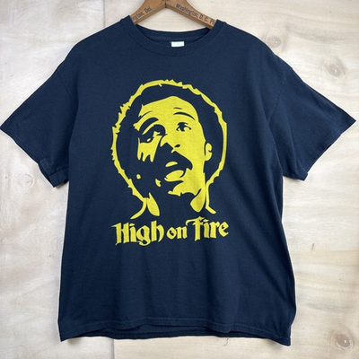 #ad High On Fire Band Richard Pryor Shirt Doom Heavy Metal Sz Large 21 x 27 $34.99