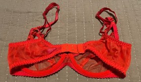 Agent Provocateur L&rsquo;Agent Red Lace Underwire Bra 34C