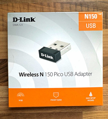 D-Link DWA-121 N150 USB WLAN Dongle 150 Mbps Pocket Sized schwarz für PC