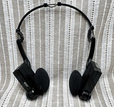 Vintage 1980  s General Electric GE 7-1290B Foldable FM Radio Headphones - Works 