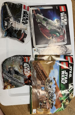 #ad Star Wars Lego Lot WITH MINIFIGS Jabbas Sail Barge Fire spray AT AT MORE $400.00