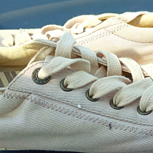 Converse All Star High Top Canvas Athletic Sneakers Beige Solid Lace-Up