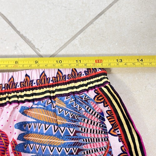 NUEVO CON ETIQUETAS $120 FARM Rio Guacamayo Bufanda Pantalones Cortos Verano Vacaciones Talla Cuentas Boho Rosa XS - Imagen 6 de 8