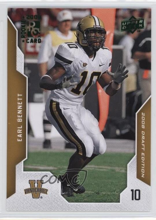 2008 Upper Deck Draft Edition Green Exclusives Earl Bennett #33 Rookie RC 0a1