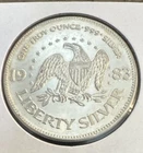 1oz 1983 Liberty Silver Bell Bald Eagle AMark 999 Silver Life Liberty Happiness