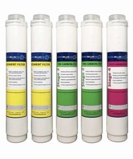 Pure Blue H2O 5PC Reverse Osmosis Filter System Replacement Filters New