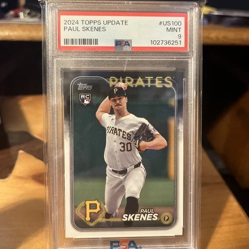 2024 Topps Update Paul Skenes RC Rookie #US100 Pirates PSA 9