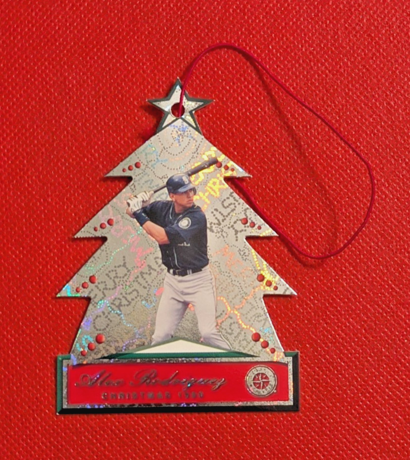 2000 Pacific ALEX RODRIGUEZ #19 Christmas Ornaments Die-Cut - Mariners 